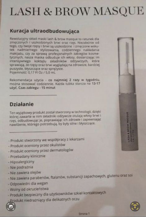 Odżywka, maska do brwi i rzęs Revitalash