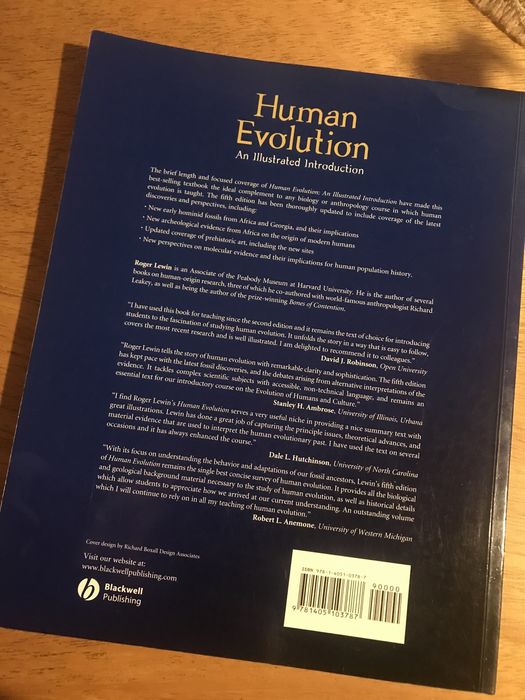 Livro “Human Evolution”