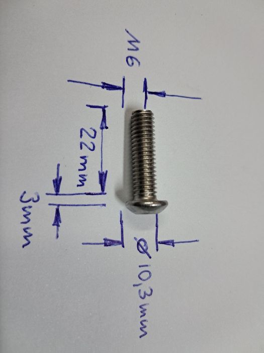 Parafusos INOX M6 x 22 mm 478x