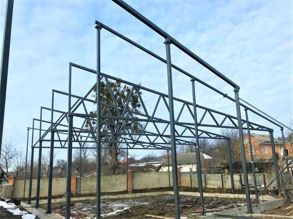 Каркас ангару склад. Ангарне приміщення. Склад. Цех. Павільйон