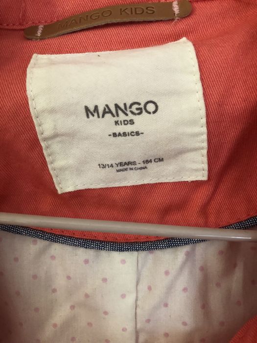 Gabardina cor de rosa mango