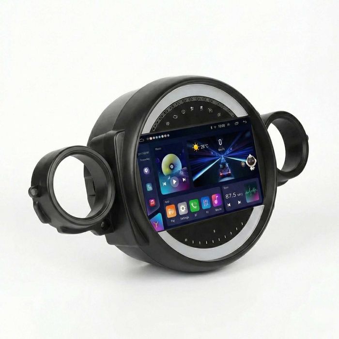 Rádio Android 14 Mini Cooper (R55 R56 R57) - CarPlay S/ Fios - NOVO