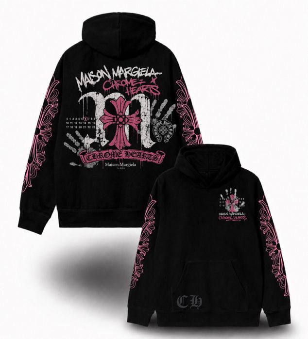худи кофта толстовка Chrome Hearts x Maison Margiela  Paris Logo унисекс коллаборация Хром Хартс и Мейсон Марджелы  New   Отличный вариант на подарок