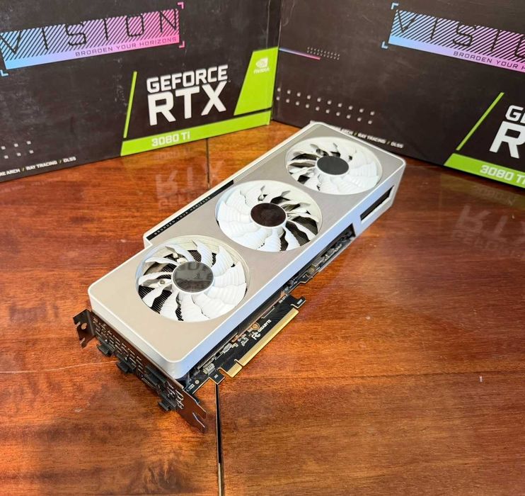 3шт в наличии! Видеокарты nvidia rtx 3080ti 12gb Gigabyte Vision oc white