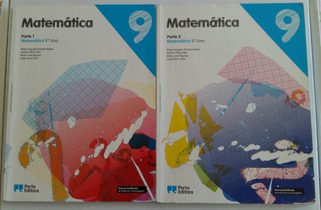 Manual e caderno de atividades Matemática - 9.º Ano - MUITO BOM ESTAD