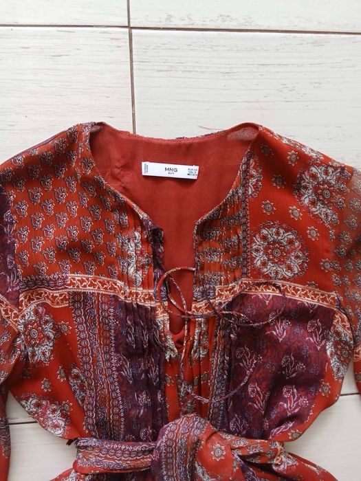 Сукня mango xs шифонова вишиванка міні