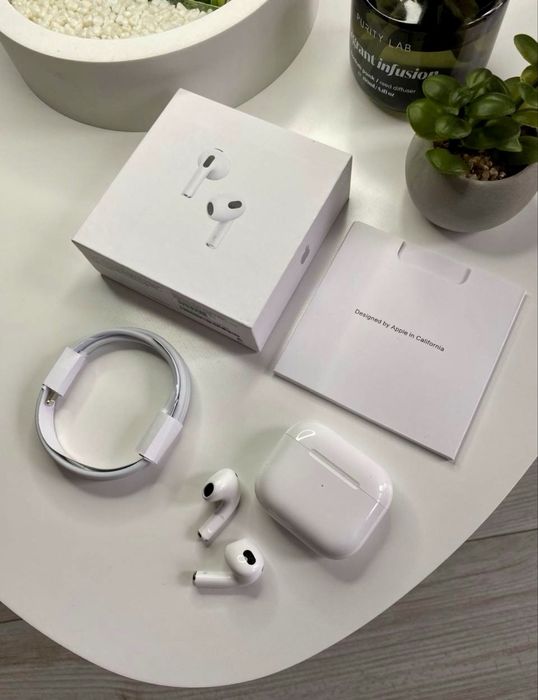 Бездротові ‼️ AirPods 3 Apple, БАСИСТИЙ ЗВУК, оріг мікрофони + ГАРАНТІЯ