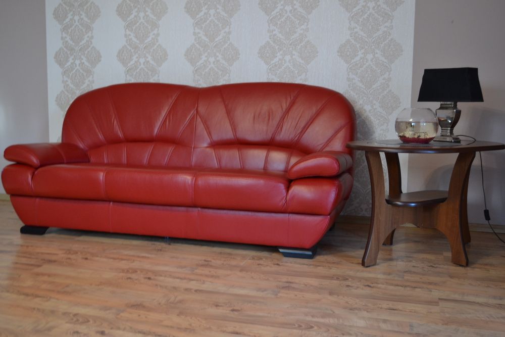 Wersalka kanapa sofa tapczan PORTO funkcja rozkładana prawdziwa skóra