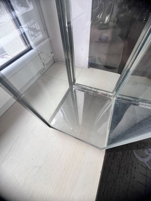 Srebrna latarnia lampion chrom glamour h=64 cm