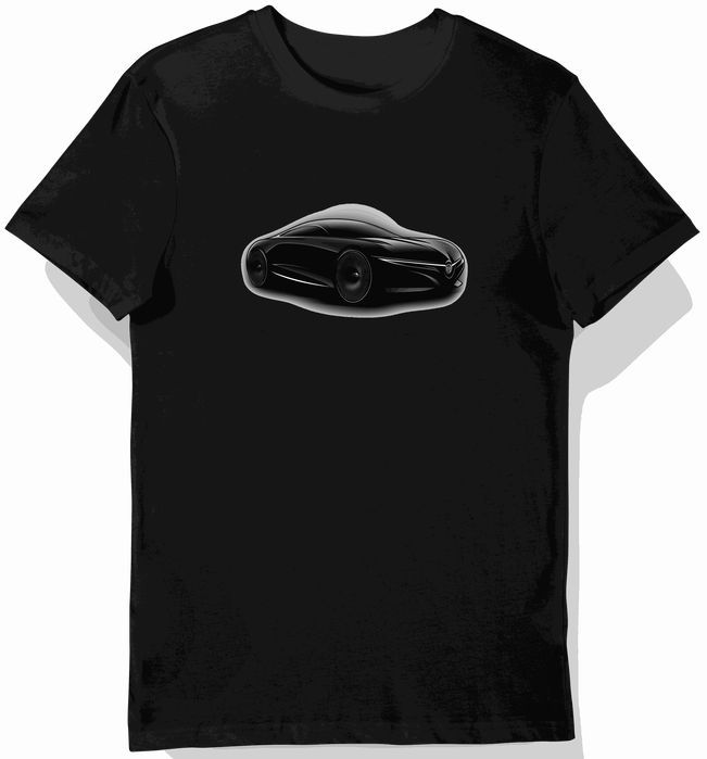 Koszulka męska czarna z motywem logo futurystycznego Buick XL