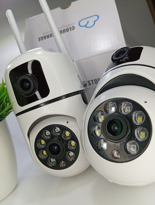 ‼️ИК-Подсветка‼️ Камера WI-FI CAM наружная Уличная ДВОЙНАЯ 3mp PTZ‼️