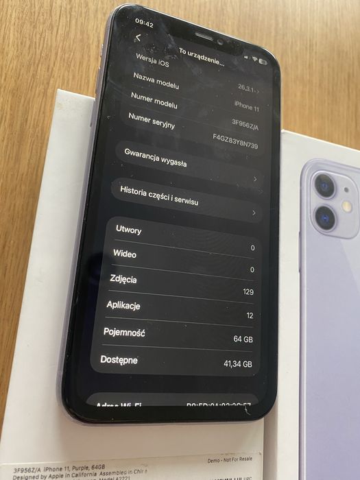 iPhone 11 64GB Z pudełkiem igła stan