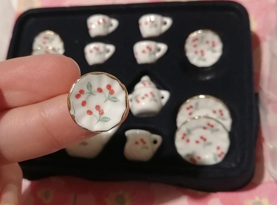 Кукольная посуда набор 1:12, для кукольного домика миниатюра ляльковий