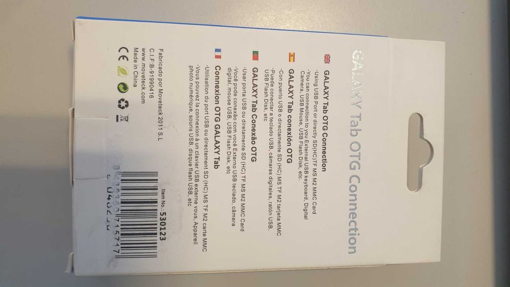 Cabo OTG para Samsung Galaxy Tab