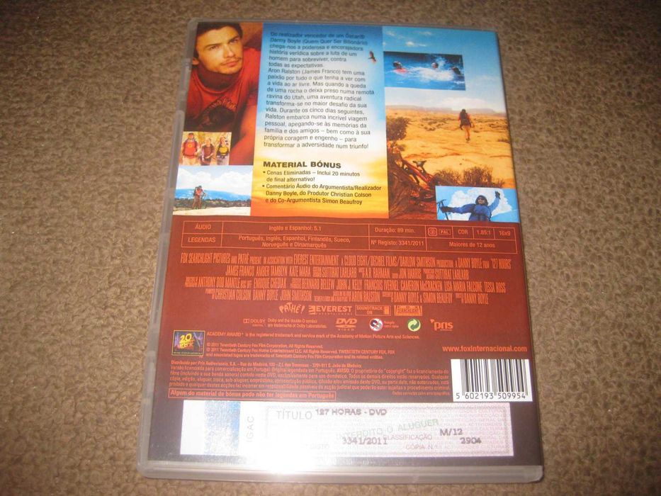 DVD "127 Horas" com James Franco