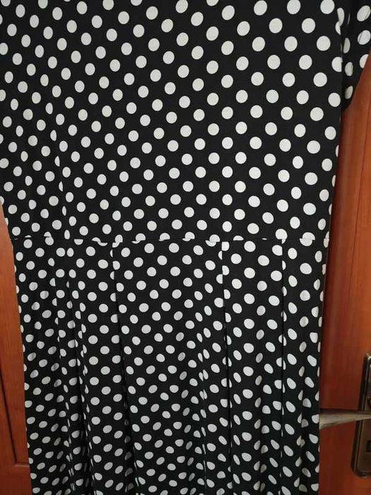 Elegancka sukienka w groszki bon prix roz 48