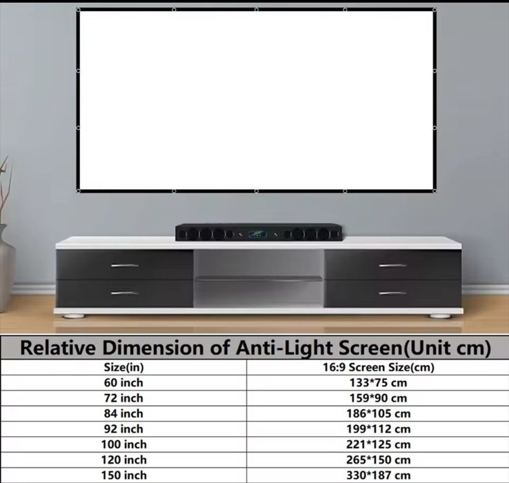 84 100  120 Экран для проектора белый  Екран білий для проектора