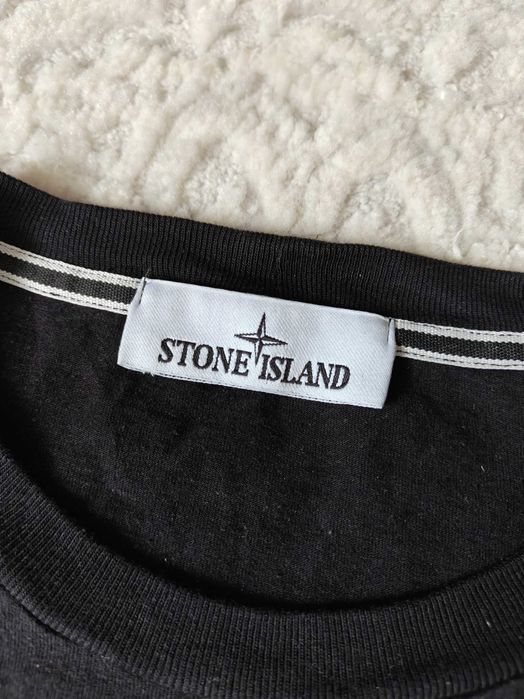 Stone Island Koszulka T-shirt Glitch Compass Logo Czarna L