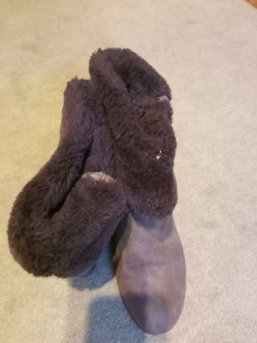 Buty na koturnie ocieplane 37