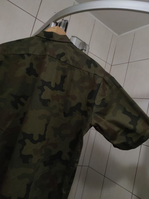 militarna koszula bluzka zapinana z krótkim rękawem XL classic sport