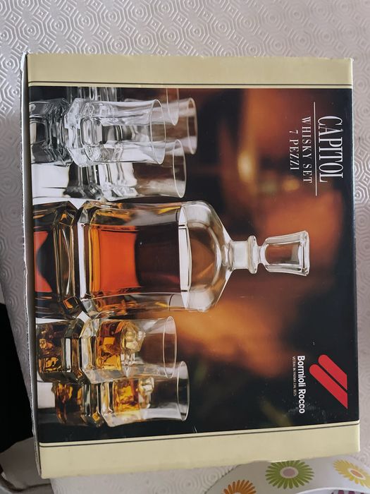 Set Whisky Capitol Bormioli Rocco Vintage – Decantador e 6 Copos (7 Peças)