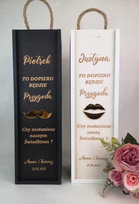 Zestaw skrzyneczek na wino