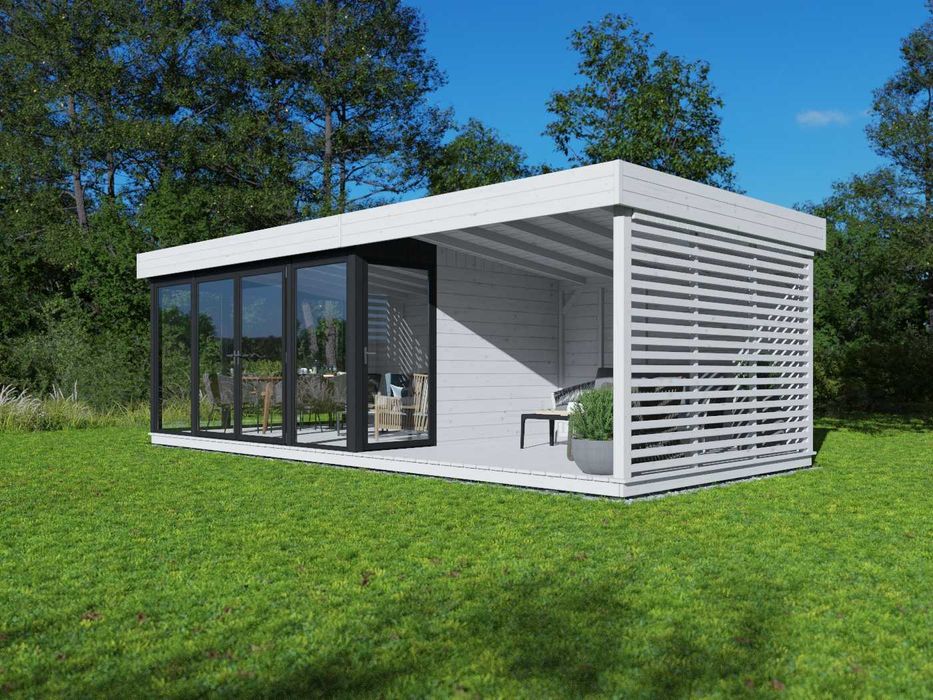 sauna jacuzzi siłownia DOMEK 35m2 na ROD domek 4x4 taras 4x4 MDN10A
