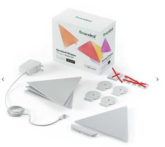 Zestaw paneli świetlnych Nanoleaf Shapes Triangles Smarter Kit (4 panele świetlne)