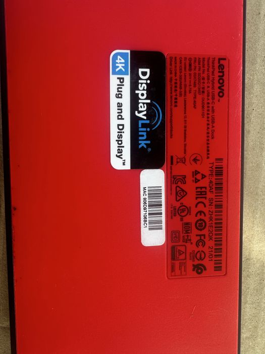 Док-станция Lenovo thinkPad hybrid dock