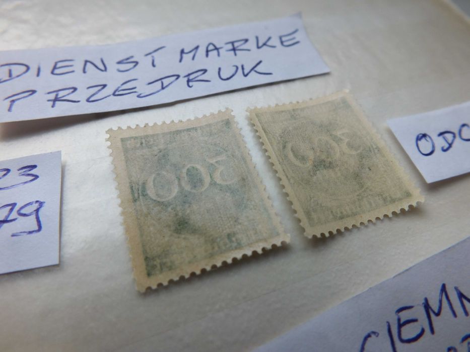 2szt. znaczki Mi D79 przedruk DIENST odcień Niemcy 1923r. CYFRY Rzesza