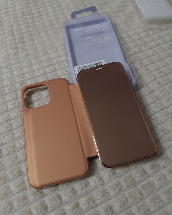 Etui z klapką do Apple iPhone 13 pro różowe złoto