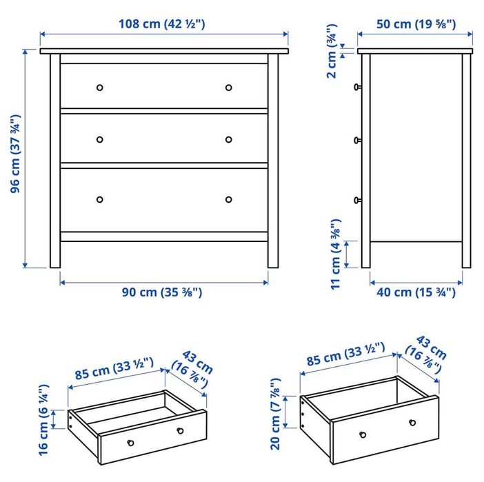 Komoda HEMNES ikea