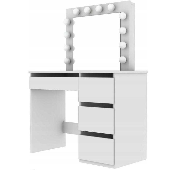 Toaletka kosmetyczna biała z lustrem