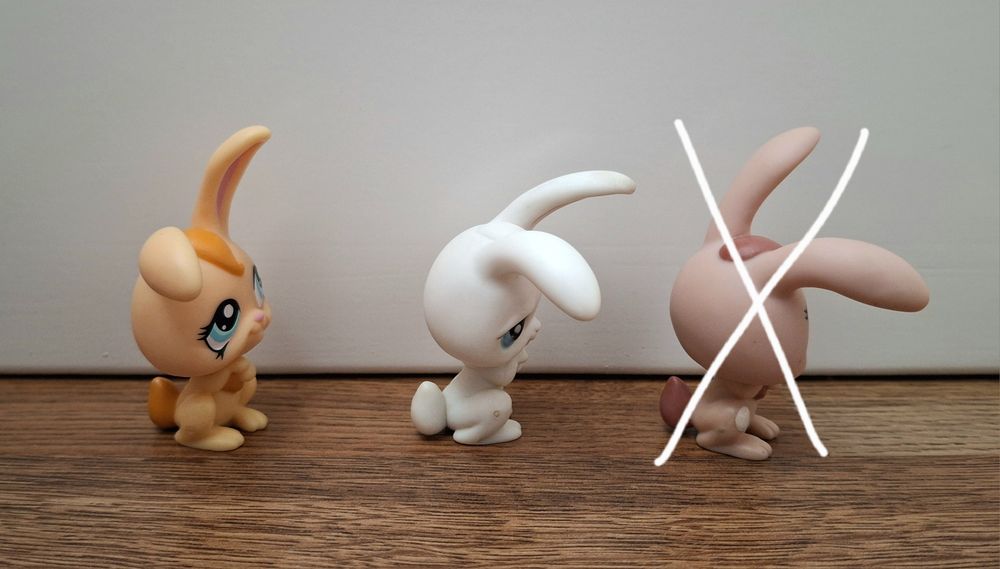 Littlest Pet Shop 2 figurki #1310 #49 Królik