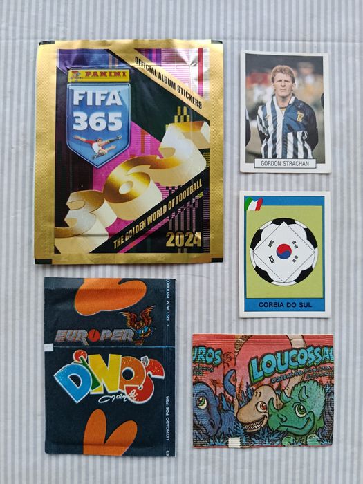 8 Lotes de CROMOS Antigos e SAQUETAS Seladas
