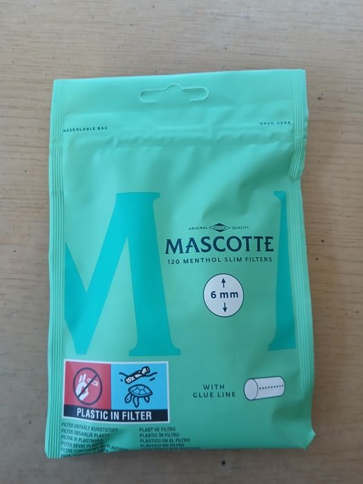 Filtry Mascotte Mentol 6mm 120sz 10opak.