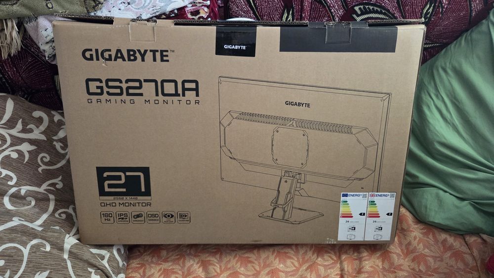 Ігровий монітор 27" Gigabyte GS27QA / 2K QHD / IPS / 180Hz