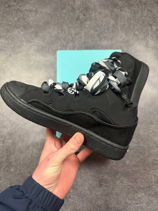 [БЕЗ ПРЕДОПЛАТ] Lanvin Curb Sneakers Black Grey МЕНШ ДУТІ ланивин ланвины ланвини курб сникерс