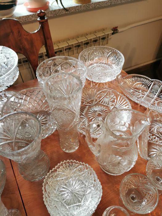 Kryształ PRL duży komplet