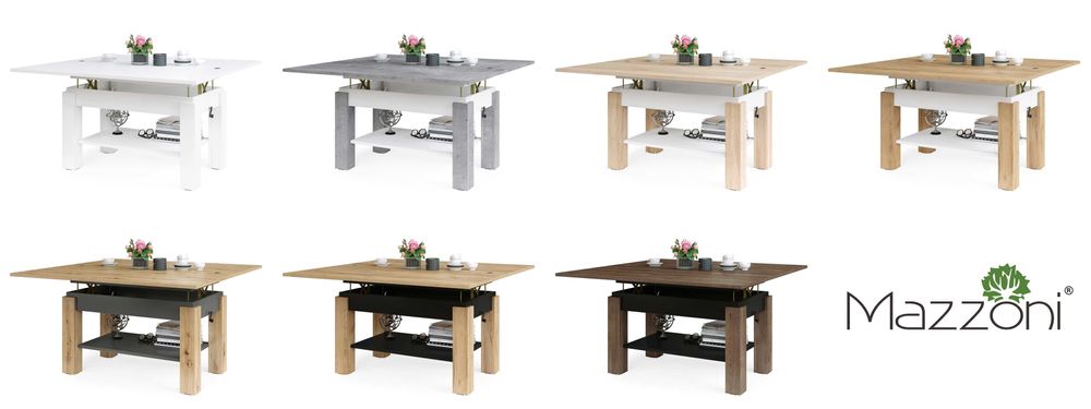 BRAWO Biały Mat - ŁAWA rozkładana podnoszona STÓŁ ŁAWOSTÓŁ Mazzoni