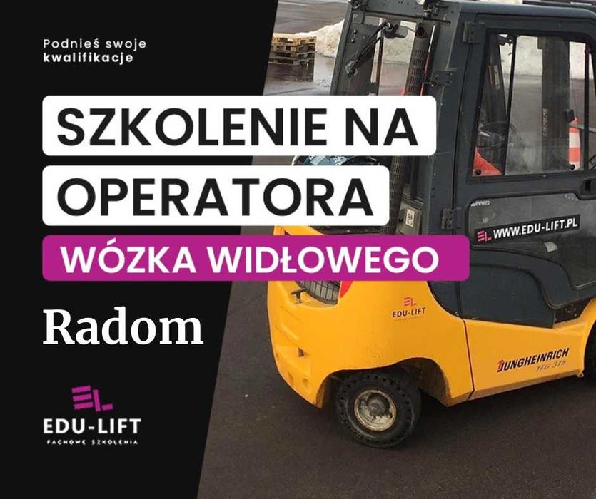 Szkolenie na wózek widłowy Kurs I WJO RADOM 18 kwietnia