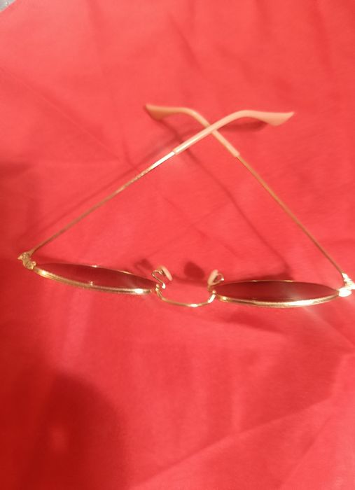 Ray ban óculos de sol lente verde armação dourada