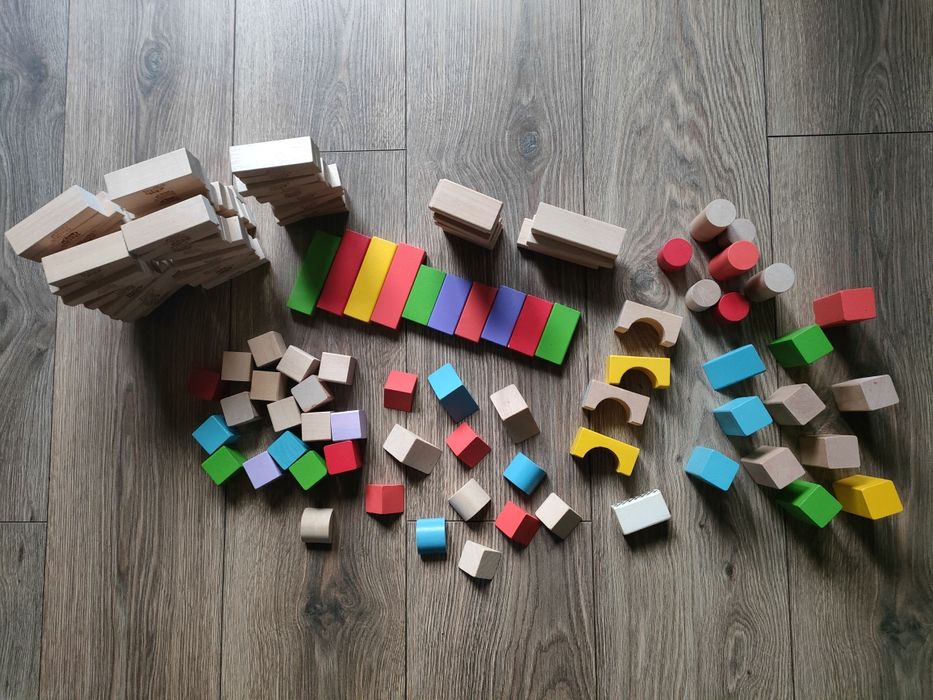 Klocki drewniane 80 sztuk + Jenga