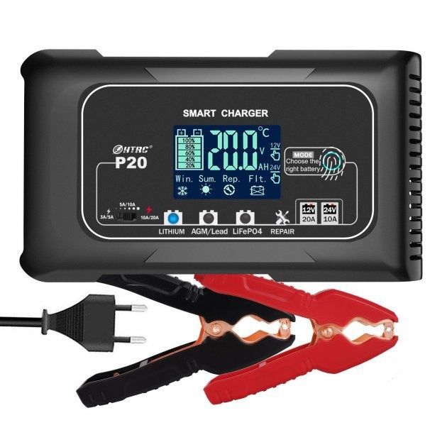 Імпульсний зарядний пристрій для акумуляторів HTRC P20 12-24V 20A HTRC