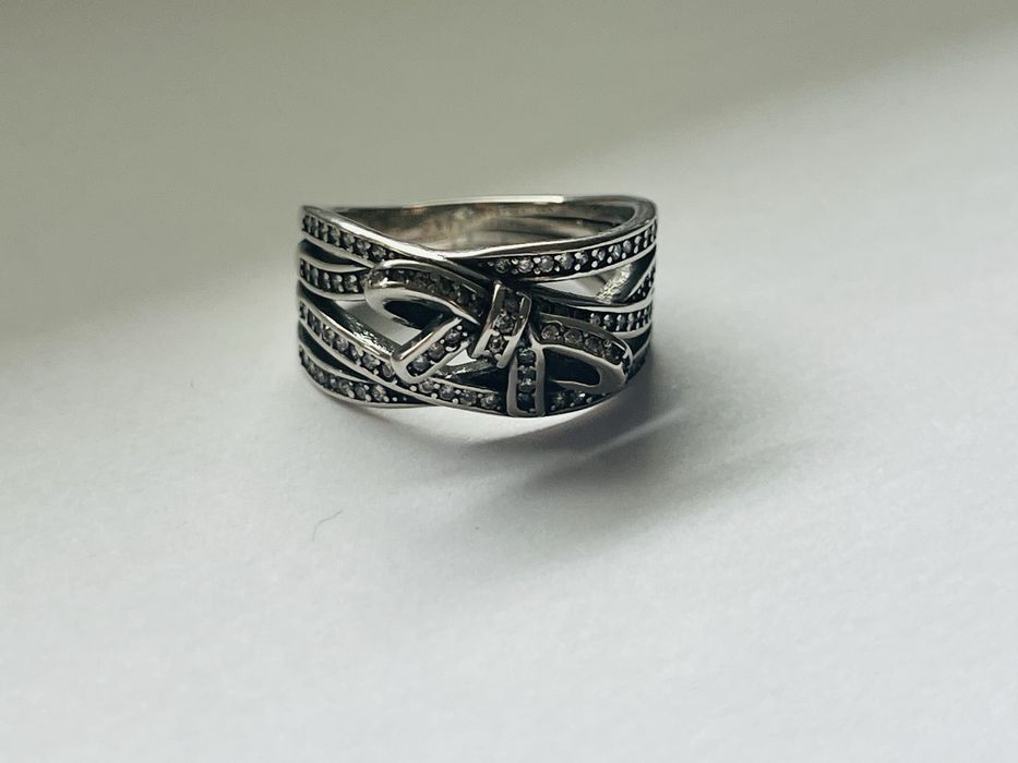 Nowy srebrny pierścionek pandora 17mm