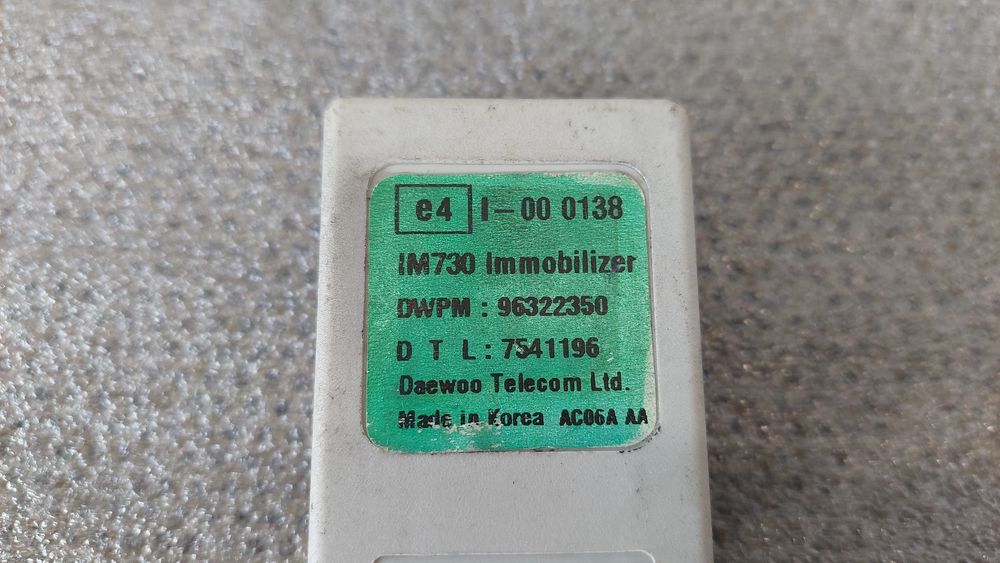 Centralina de ignição (imobilizador) DAEWOO Matiz (M100, M150)