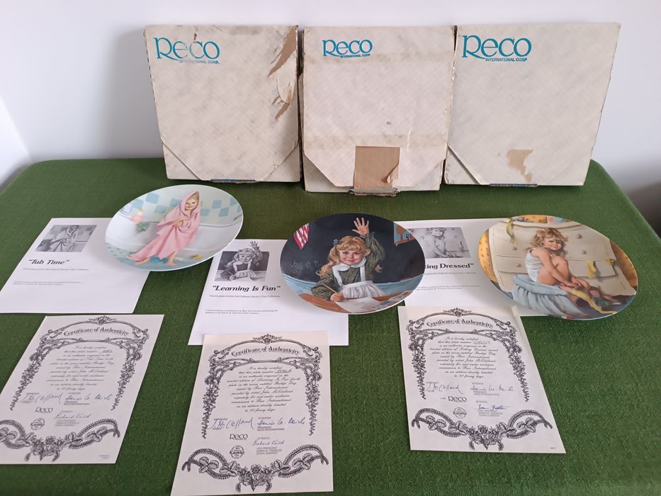 Talerze kolekcjonerskie  Knowels Reco Dziewczynka