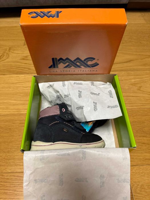 Buty dziewczęce zimowe, wodoodporne, ocieplane IMAC rozmiar 21