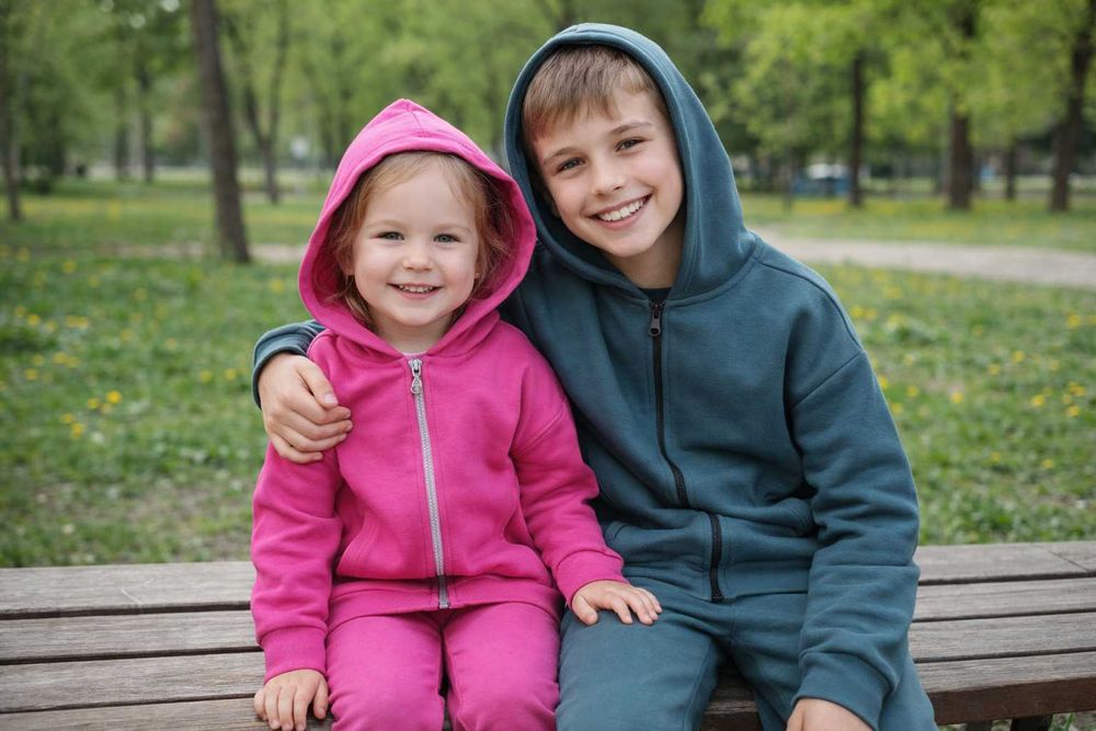 Дитячий спортивний костюм 2-нитка 86-146 см з капюшоном демісезон