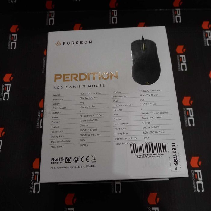 Rato Gaming RGB Forgeon Perdition 16000DPI Preto